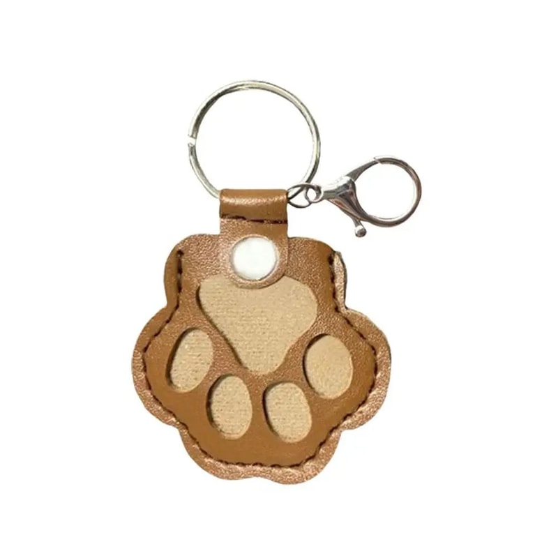 Cute Pet Hair Storage Keychain Leather Cat Claw Souvenir Pendant For Dog Cat Bunny Fur Keepsake M 7