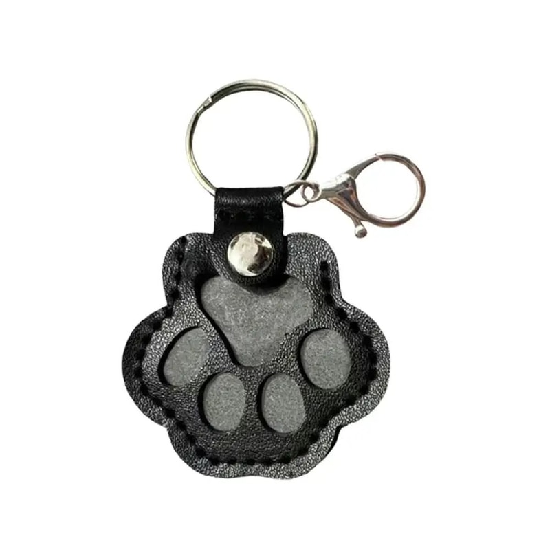 Cute Pet Hair Storage Keychain Leather Cat Claw Souvenir Pendant For Dog Cat Bunny Fur Keepsake M 10