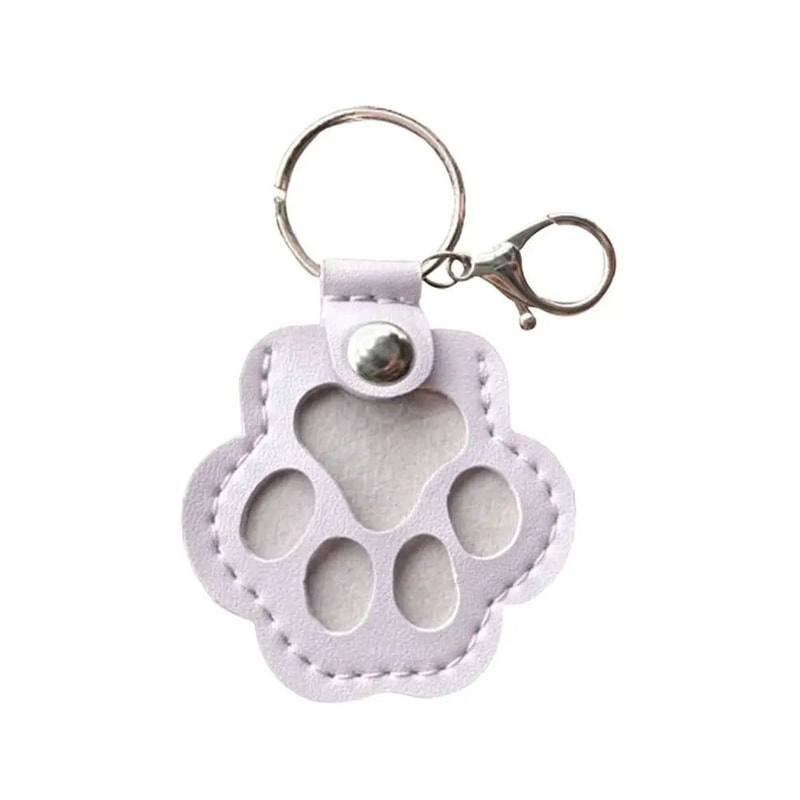 Cute Pet Hair Storage Keychain Leather Cat Claw Souvenir Pendant For Dog Cat Bunny Fur Keepsake M 13