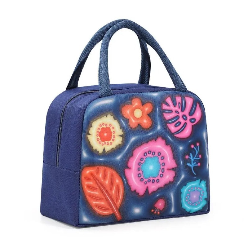 Kids Cartoon Insulated Lunch Bag Portable Thermal Bento Cooler Tote With Ice Pack Space For School 7