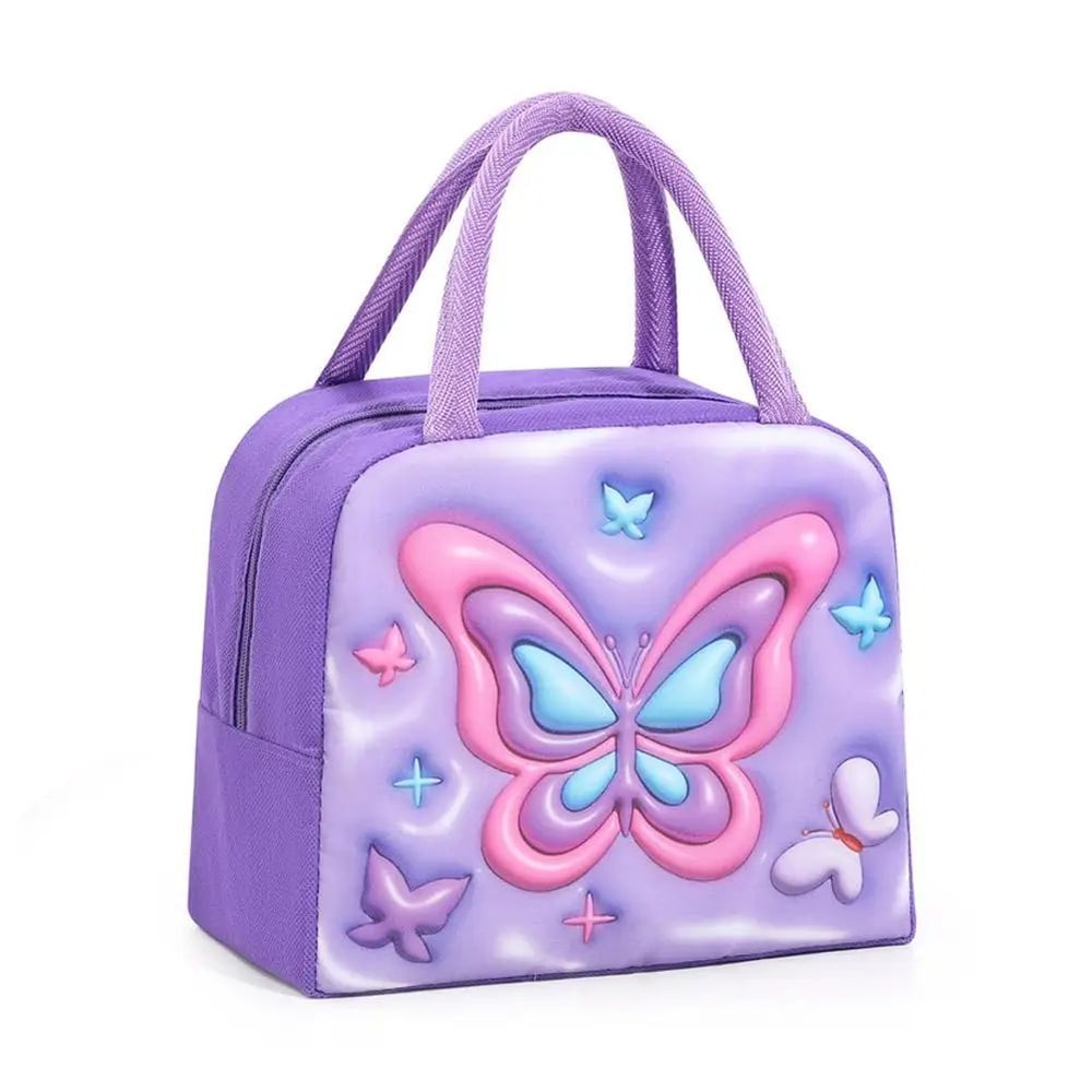 Kids Cartoon Insulated Lunch Bag Portable Thermal Bento Cooler Tote With Ice Pack Space For School 9