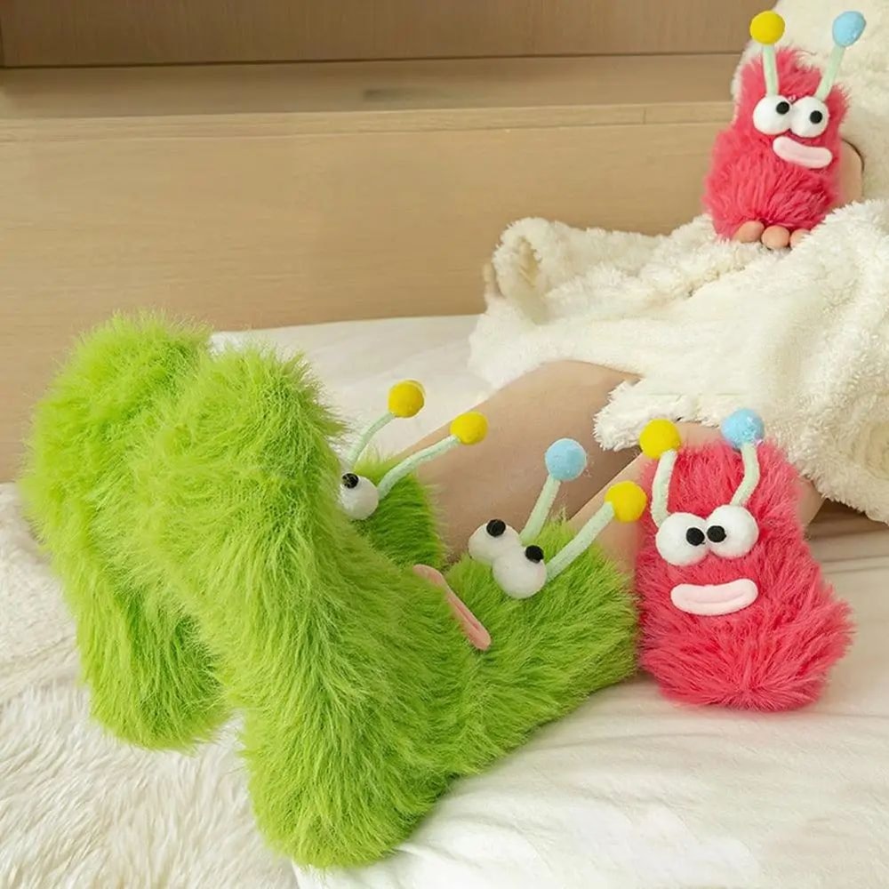 Funny Monster Fuzzy Socks Thick Coral Fleece Warm Floor Socks With Big Eyes Cute Cozy Winter Gift 3