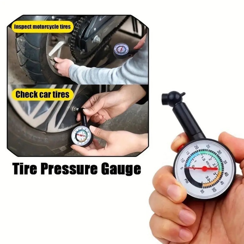 HighPrecision Mechanical Tire Pressure Gauge Accurate PSI Monitor For Cars Fast Read Dial Durable 4