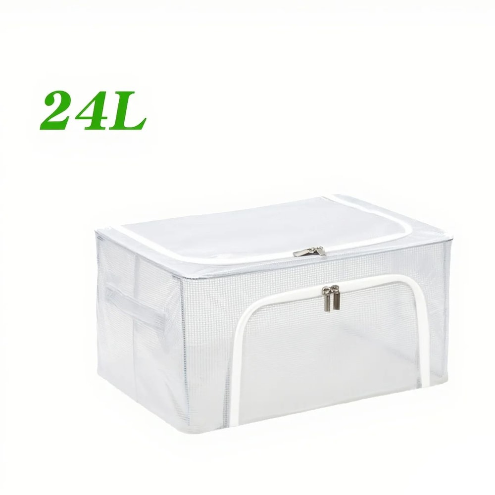 Folding Clothes Storage Box Organizer Durable Polyester SpaceSaving Wardrobe Bin For Dorm Closet 6