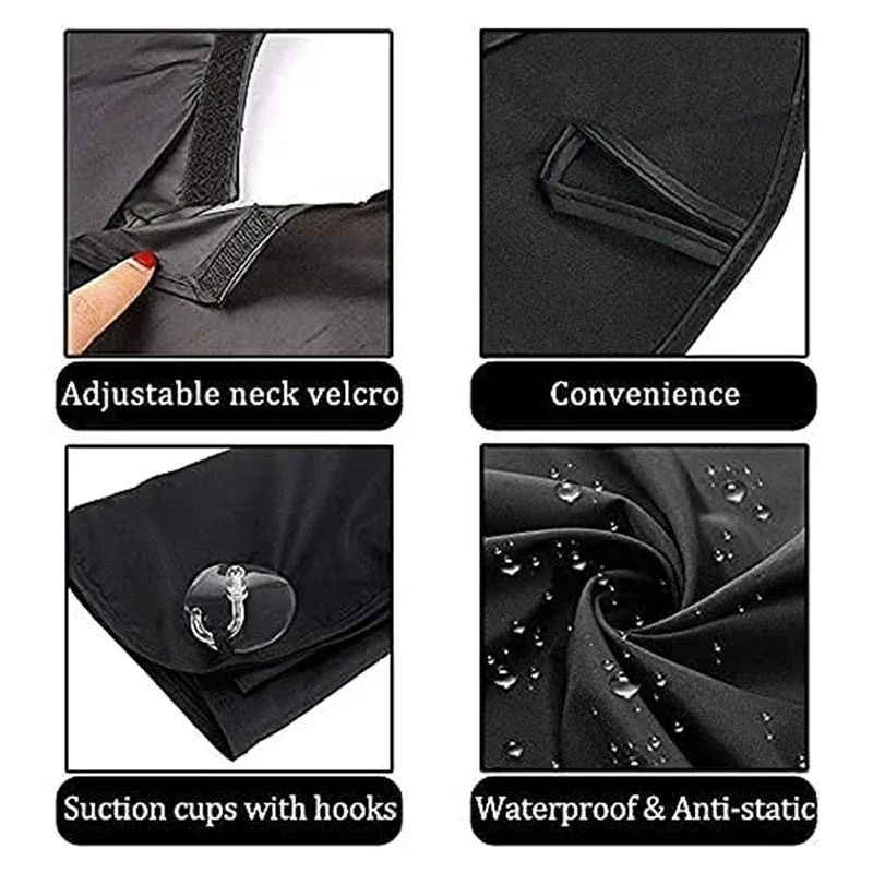 Beard Catcher Bib Apron With Suction Cups NoMess Shaving Trimming Cape For Men Easy Clean Grooming 1