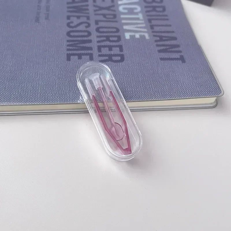 Contact Lens Travel Kit With Tweezers Long Clamp Rod Transparent Case Container Box Easy Hygienic 6