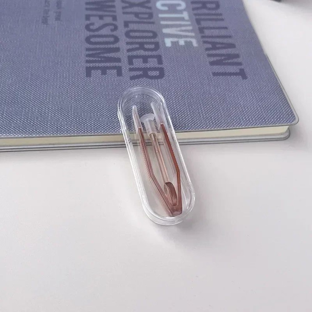 Contact Lens Travel Kit With Tweezers Long Clamp Rod Transparent Case Container Box Easy Hygienic 10