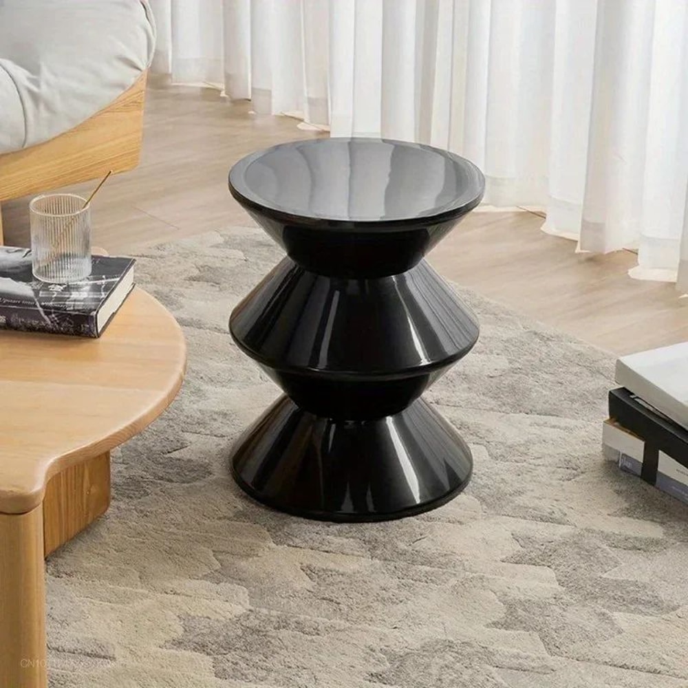 Modern Plastic Side End Table Durable Small Coffee Table Nightstand For Living Room Sofa Hallway B 3