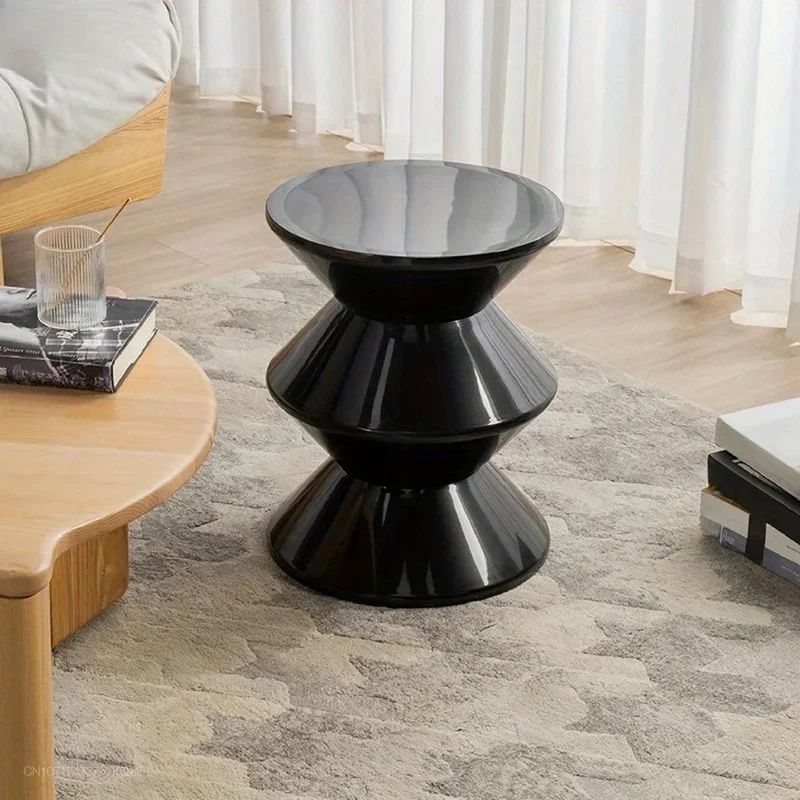 Modern Plastic Side End Table Durable Small Coffee Table Nightstand For Living Room Sofa Hallway B 3