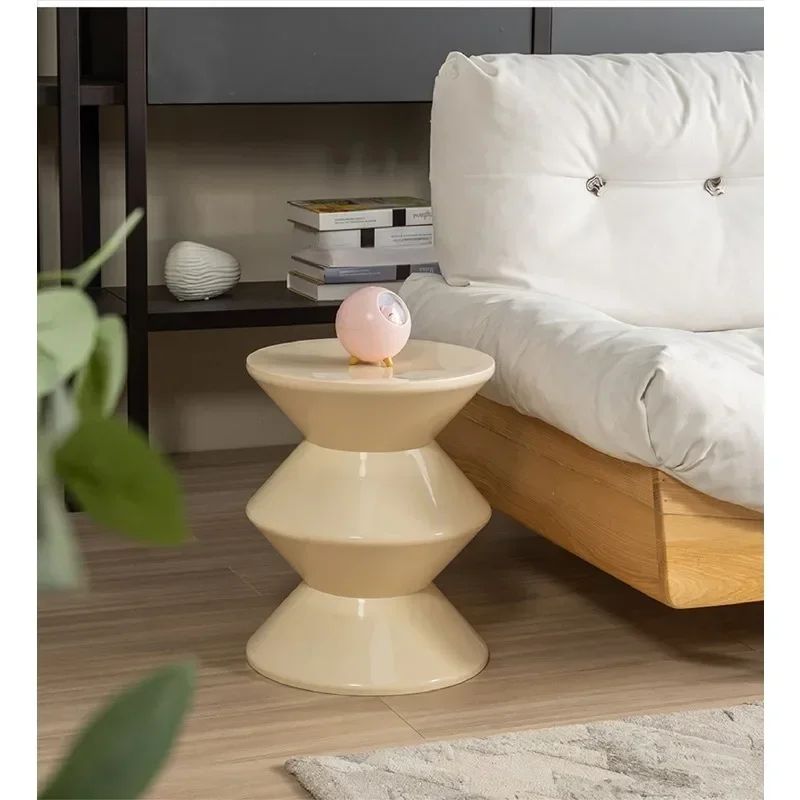 Modern Plastic Side End Table Durable Small Coffee Table Nightstand For Living Room Sofa Hallway B 7