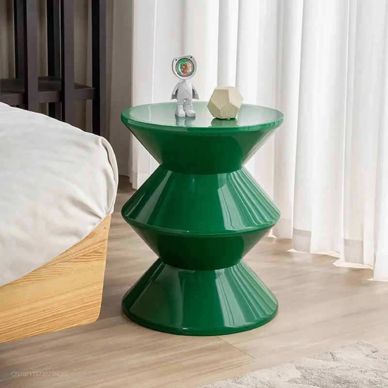 Modern Plastic Side End Table Durable Small Coffee Table Nightstand For Living Room Sofa Hallway B 11