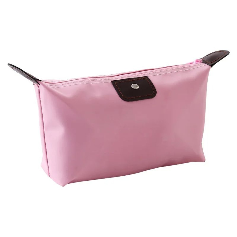 Large Capacity Travel Cosmetic Bag With Zipper Cute Portable Makeup Clutch Organizer For Toiletrie 4