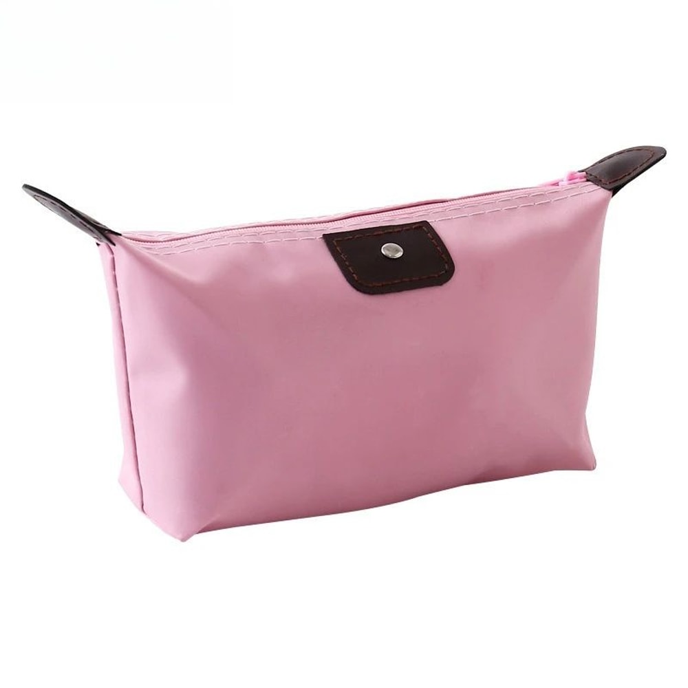 Large Capacity Travel Cosmetic Bag With Zipper Cute Portable Makeup Clutch Organizer For Toiletrie 8