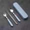 Polishing Stainless Steel Portable Cutlery Set W Storage Box Picnic Camping Travel Flatware RustRe 6