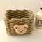 Handmade Cotton Rope Storage Basket Little Bear Cute Desktop Organizer For Cosmetics Sundries EcoF 16