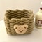 Handmade Cotton Rope Storage Basket Little Bear Cute Desktop Organizer For Cosmetics Sundries EcoF 16