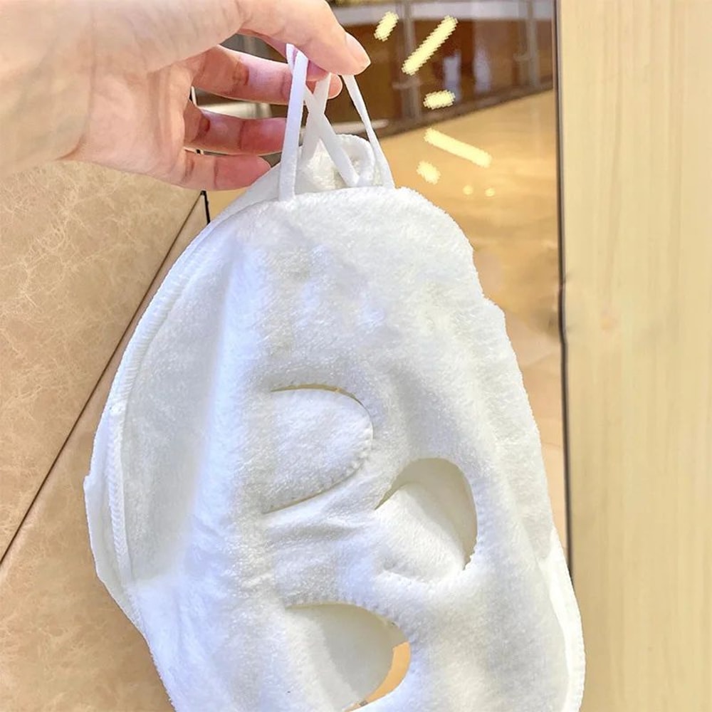 Cotton Hot Compress Face Towel Mask Steamed Wet Compress For Pore Opening Deep Clean Spa Facial Sk 4