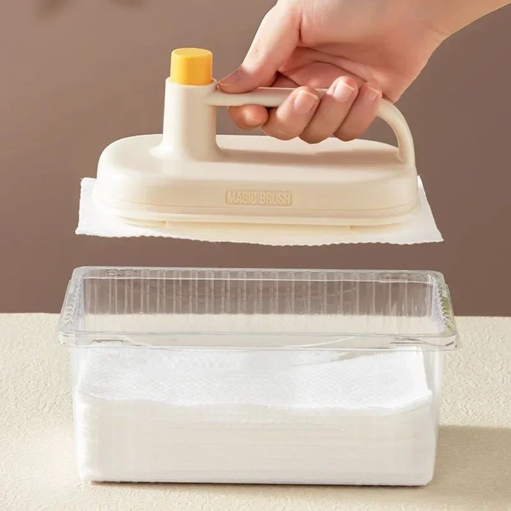 50 Pcs Disposable Cleaning Cloth Refills W Velcro Pad NoRinse Magic Eraser Sheets For Kitchen Bat 3