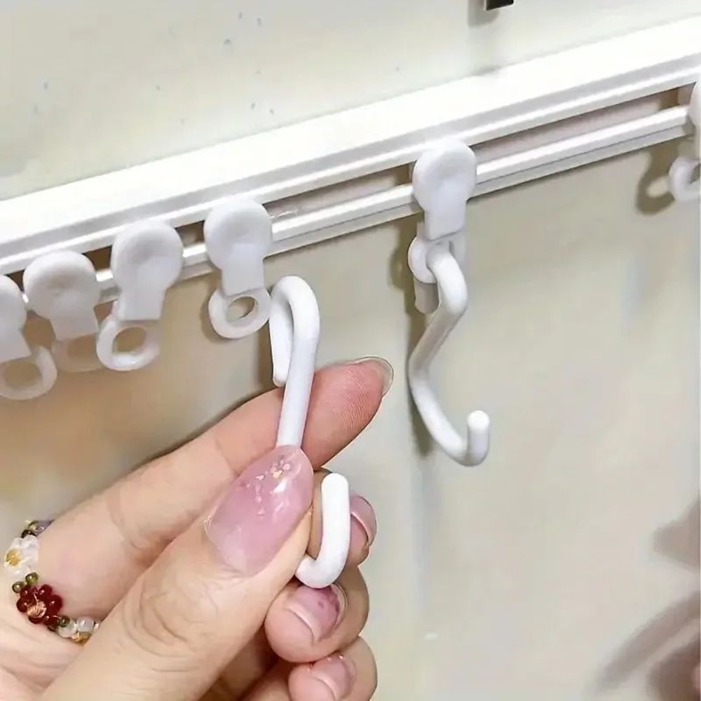 NoDrill Adhesive Sliding Hooks For Door Back Strong Kitchen Cabinet Organizer Rack SpaceSaving Sto 4