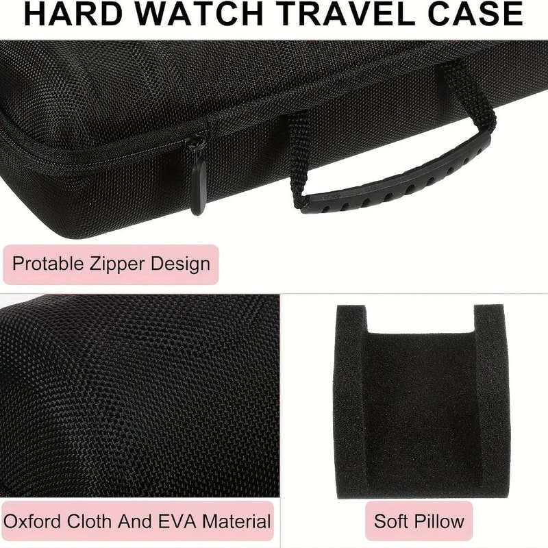 5Slot Hard Watch Travel Case Large Capacity Watch Storage Box With Handle Protective Organizer For 3