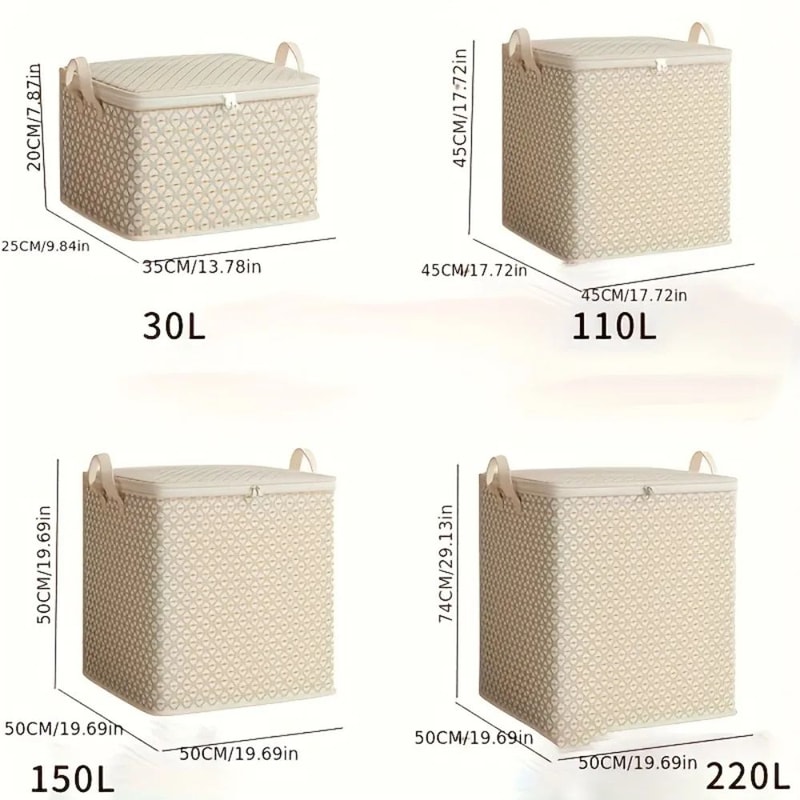 Extra Large Under Bed Storage Bag W Zipper Bedding Clothing Organizer Foldable Space Saver For Cl 2