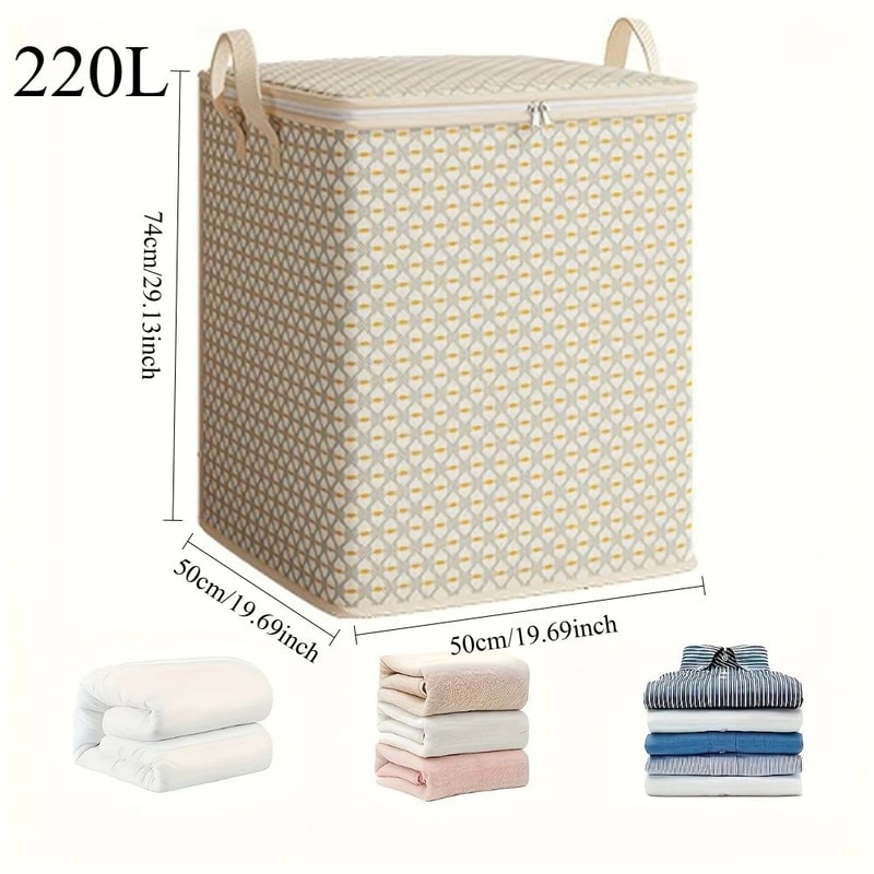 Extra Large Under Bed Storage Bag W Zipper Bedding Clothing Organizer Foldable Space Saver For Cl 9