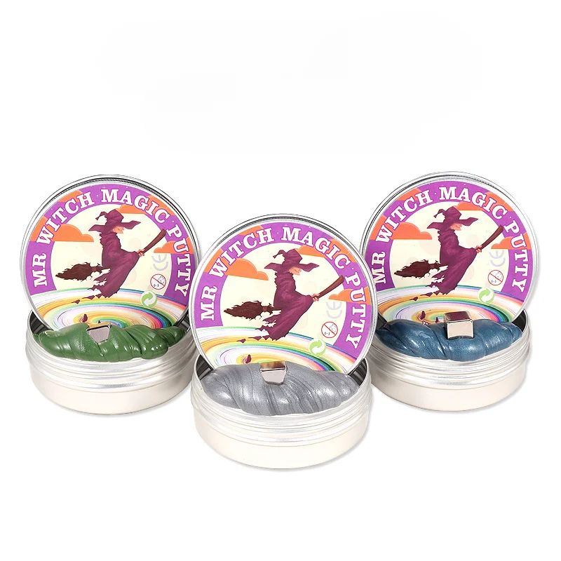 Magnetic Putty Stress Relief Puzzle Toy Creative Silicone Plasticine In Metal Tin DIY Fidget Gift 2