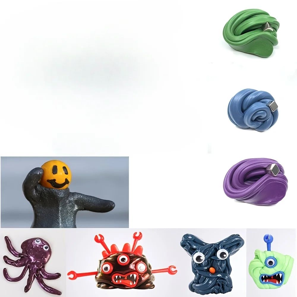 Magnetic Putty Stress Relief Puzzle Toy Creative Silicone Plasticine In Metal Tin DIY Fidget Gift 3