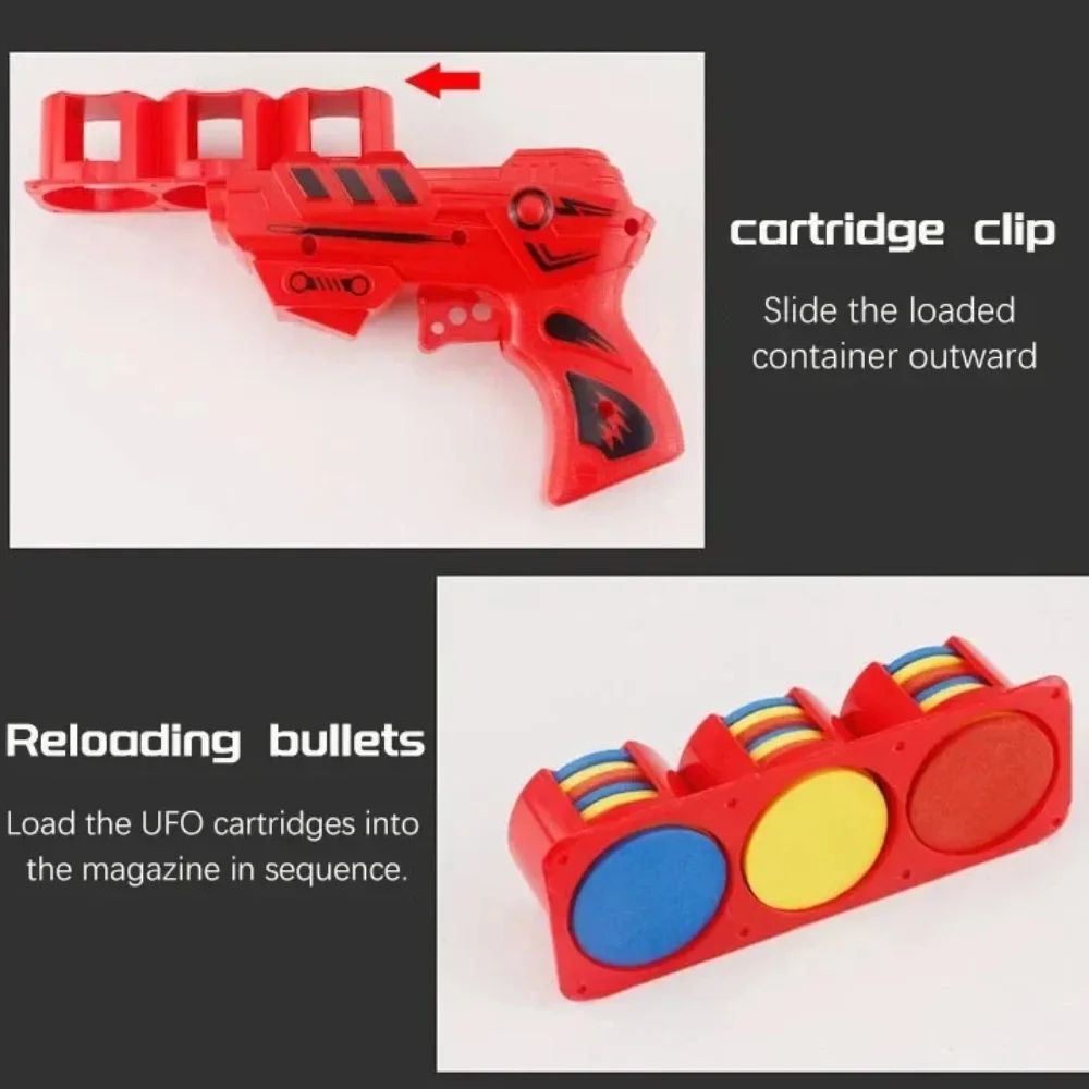 UFO Launcher Toy W Soft EVA Bullets Outdoor Interactive Shooting Game For Kids Active Play Sports 2