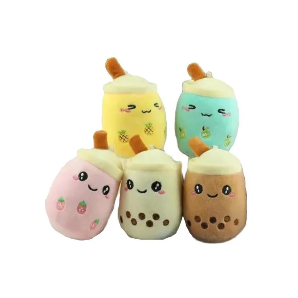 Cute Milk Tea Plush Keychain Toy Kawaii Boba Cup Stuffed Pendant For Backpack Bag Charm Gift For K 5