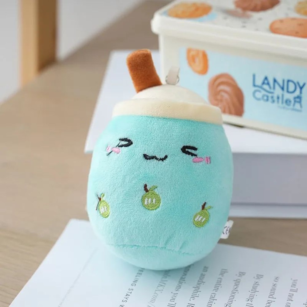 Cute Milk Tea Plush Keychain Toy Kawaii Boba Cup Stuffed Pendant For Backpack Bag Charm Gift For K 6