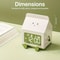 Cute Milk Box Digital Alarm Clock Mini LED Date Display Countdown Timer Silent Triple Alarm Rechar 2