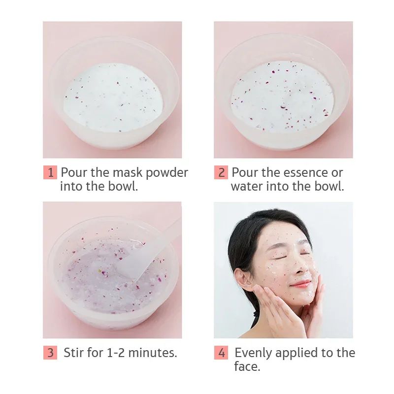 Hydro Jelly Face Mask Powder Rose Whitening Aloe Vera DIY Rubber PeelOff SPA Mask For Hydration 4