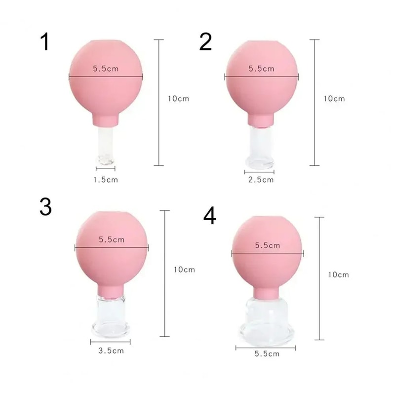 Glass Vacuum Cupping Set For Face Body Silicone Suction Cellulite Massager Cups For Muscle Relaxa 3