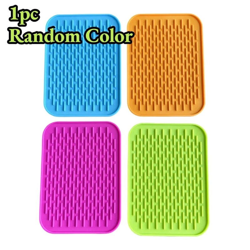 Heat Resistant Silicone Table Pad Trivet Hot Pot Pan Mat Protector Flexible EasyWash Coaster For 6