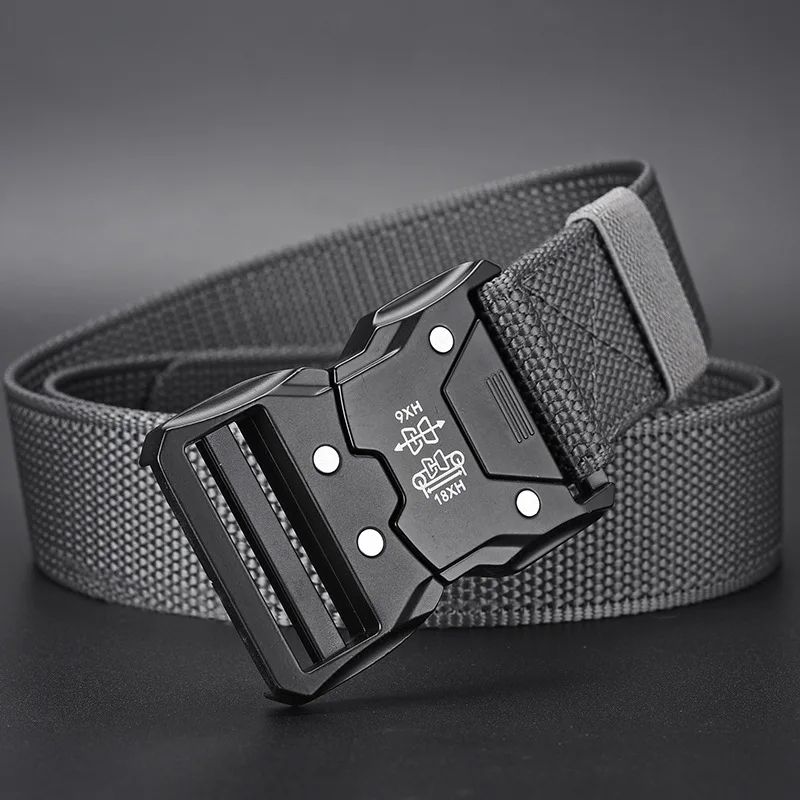 Unisex Tactical Waist Belt W Automatic Buckle HeavyDuty Nylon Webbing Adjustable Outdoor Hiking Wo 10