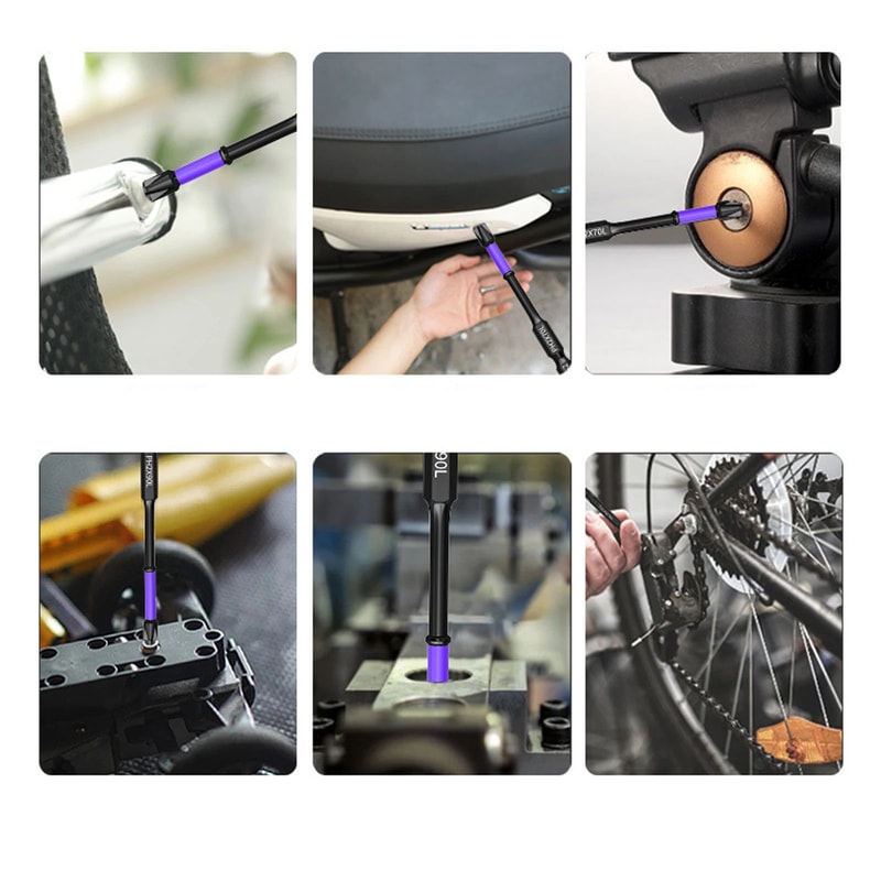 D1 AntiSlip Magnetic Screwdriver Bits Set ShockProof Impact Ready High Hardness S2 Steel Driver Bi 5