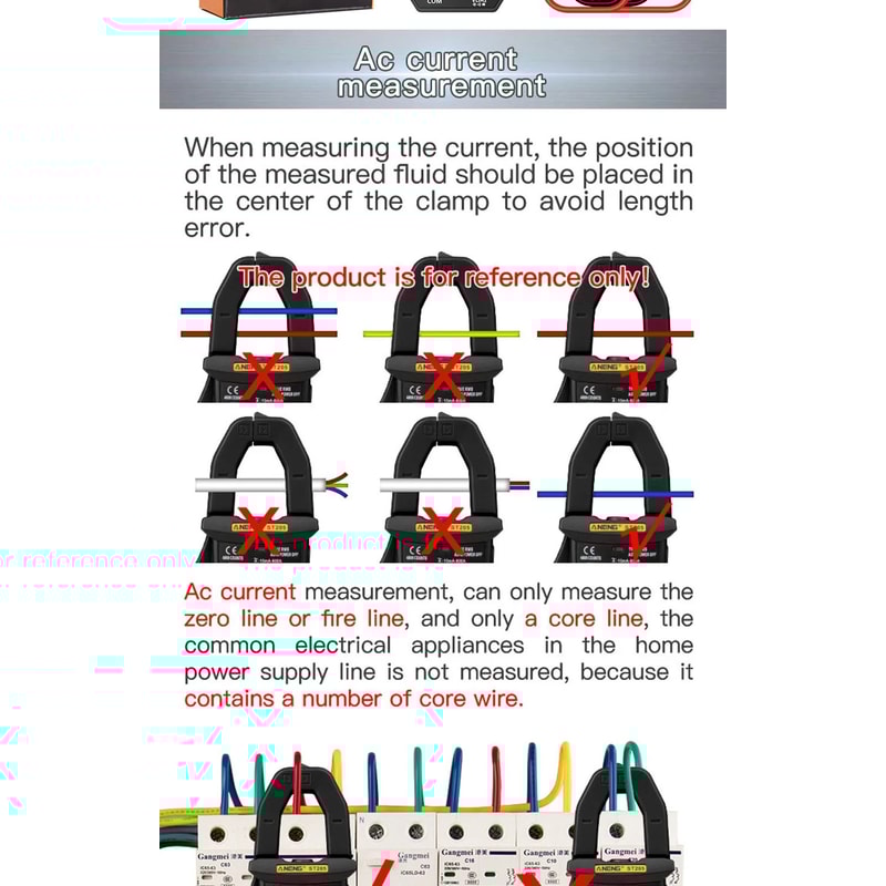 ANENG ST180 Clamp Meter 4000 Count 400A AC Ammeter Multimeter W NCV Hz Capacitance 600V Tester 17