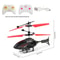 Gesture Control RC Helicopter Toy 2Channel Induction Flying Aircraft W LED Lights USB Rechargeable 5