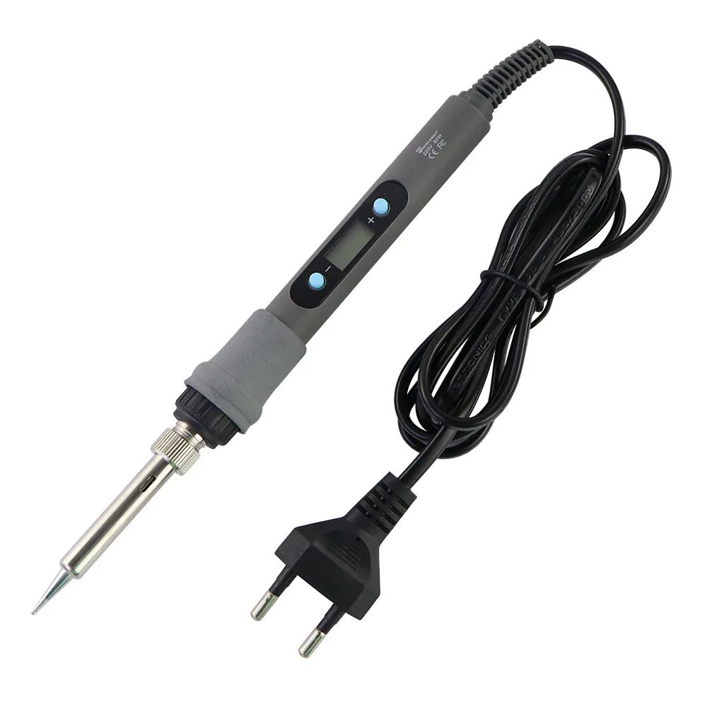 60W Digital Adjustable Soldering Iron Kit 392842F Temp Control W Display Tips Solder Tin For Elec 11