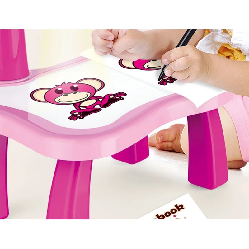 Kids LED Projector Drawing Table Trace Paint Art Desk Set Educational Learning Board Toy For Todd 11