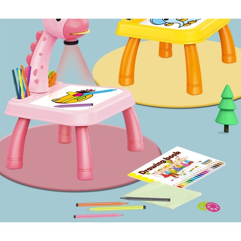 Kids LED Projector Drawing Table Trace Paint Art Desk Set Educational Learning Board Toy For Todd 8