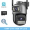 BESDER 15MP WiFi PTZ Outdoor Security Camera Dual Screen TriLens 10X Zoom Color Night Vision IP66 9