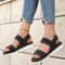 Womens Black Platform Flat Sandals AntiSlip EVA Sole Comfortable Casual Slide Trendy Minimalist Sum 3