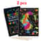 100 Pcs Rainbow Scratch Art Note Cards Set Dazzling DIY Scratch Painting Kit For Kids TeensParentCh 7