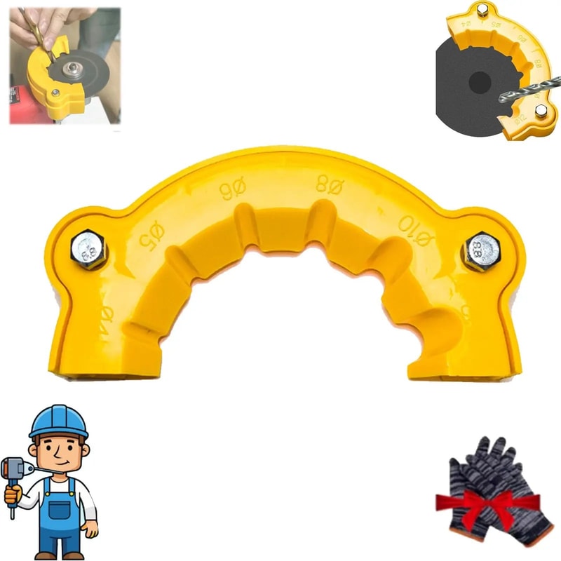 6in1 Drill Bit Sharpener Attachment MultiSize Drill Grinding Polishing Tool Guide For Bench Grind 6