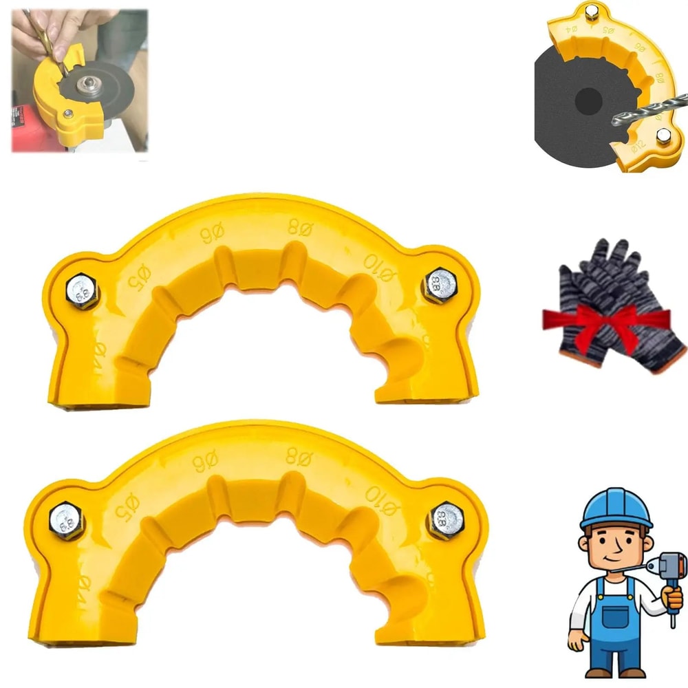 6in1 Drill Bit Sharpener Attachment MultiSize Drill Grinding Polishing Tool Guide For Bench Grind 7