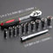 Metric Ratchet Wrench Socket Set Steel Chrome Repair Tool Kit For Car Motorcycle Bike Boat 4
