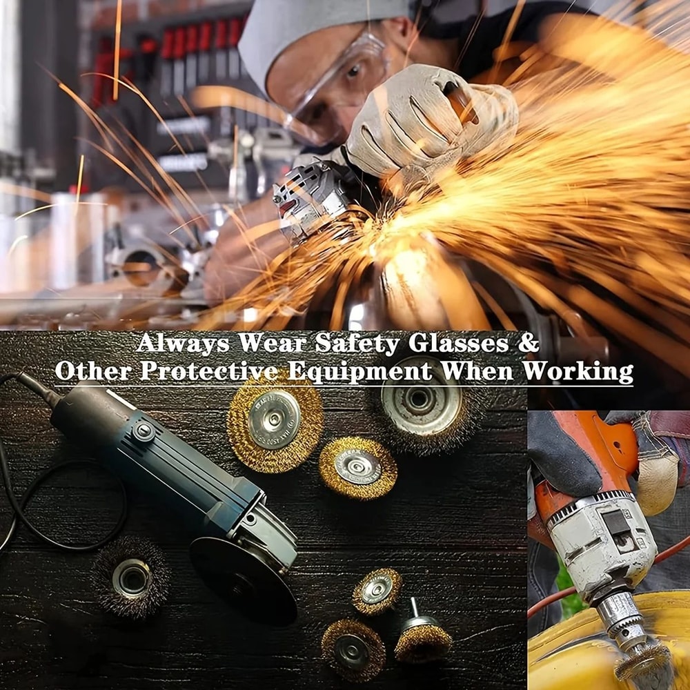 10Pack Wire Brush Wheel Cup Set Coarse Crimped Steel Rust Remover For Drill 14 In Shank Cleaning 12