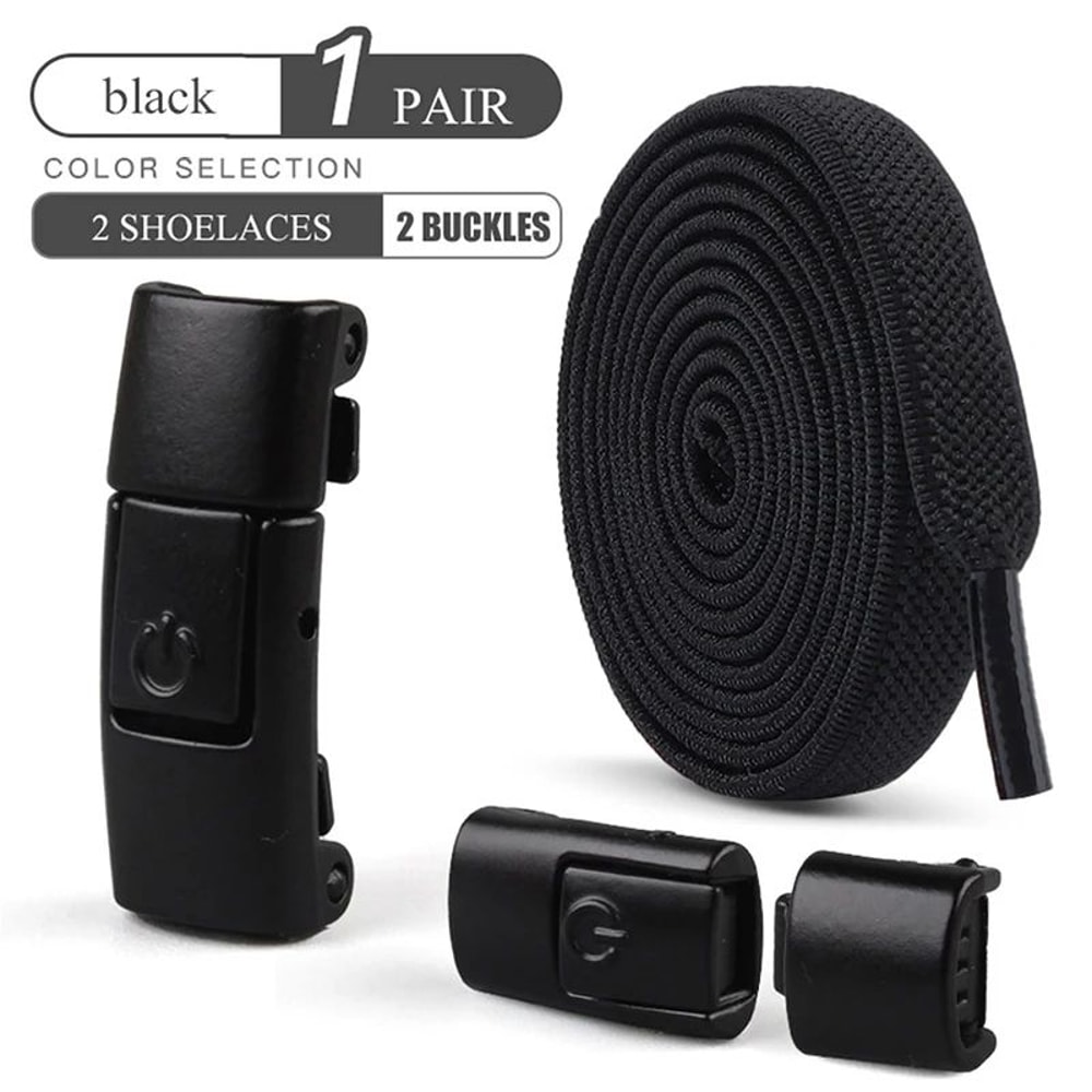 NoTie Elastic Shoelaces With Metal Press Lock Flat Sneaker Laces For Kids Adults Quick Lace Syste 17